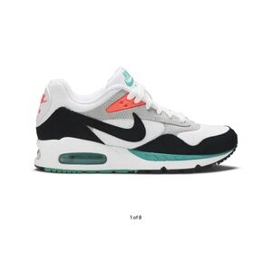 Nike Air Max Shoes in Black, White, and Coral